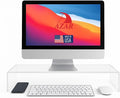 Azar 515360 Acrylic Monitor Stand Riser – Made in USA Laptop stand and Monitor Riser Acrylic Monitor Stand Riser Clear Laptop Stand for Desk Ergonomic Display Riser, Clear (21-Inch-Luxury Handcrafted) by AzarDisplays