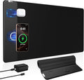 Magnetic Wireless Charging Mouse Pad, 31.5"x15.8", with 20W Adapter, Black | Large Gaming Desk Mat for Keyboard/Laptop, Non-Slip Base, Waterproof Ultra-Smooth Surface Mousepad for Gamer, Office & Home by abcmat