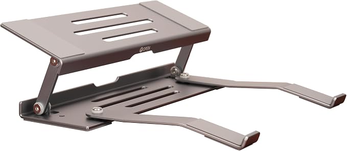 Aluminum Fold & Laptop Riser Stand 3-in-1 Adjustable, Foldable Cooling Stand with Integrated Storage Box, Ruler and Ultra-Slim Portable Design for MacBook, Tablet, Ipad, Keyboard and All Laptop - Image 7