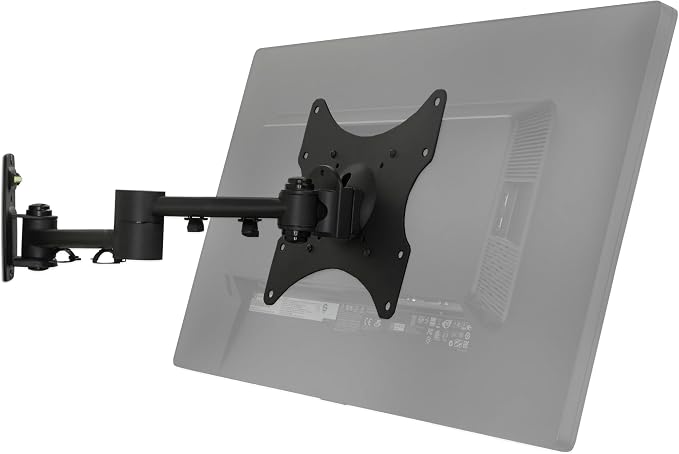 Mount-It! Full Motion TV Wall Mount Bracket for 13-42” Screens – 18" Articulating Arm, Quick Release Plate, Tilt Swivel Rotate, Anti-Theft Lock, Single Stud Install, Supports 44 lbs, VESA 75–200 - Image 2