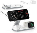 3-in-1 Charging Station for Apple Device, Foldable Magnetic Wireless Fast Charger Stand Compatible with MagSafe for iPhone 17e/17/16/15/14/13/12/Air Series, Apple Watch & AirPods-White by UnfoldYourWorld