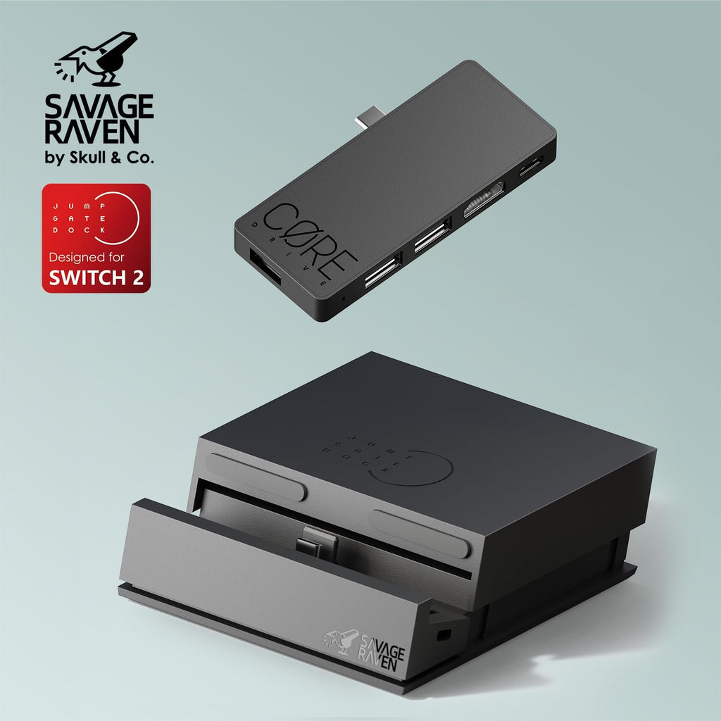by Skull & Co. Jumpgate Pro: Portable Dock Station with Detachable USB Hub Adapter for Switch 2(2025) /Switch OLED (2021)/Switch (2017) and Macbook, HDMI2.1, 8k@30Hz or 4K@120Hz, USB3.0 Port - Image 2