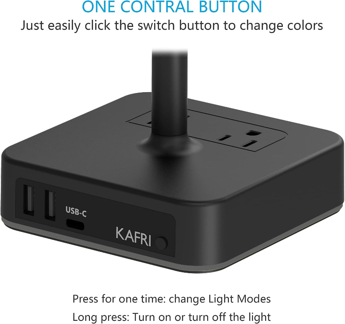 KAFRI RGB Dual Headphone Stand with USB C Charger Desk Gaming Double Headset Holder Hanger Rack with 3 USB Charging Port and 2 Outlet - Suitable for Gamer Desktop Table Game Earphone Accessories Gift - Image 5