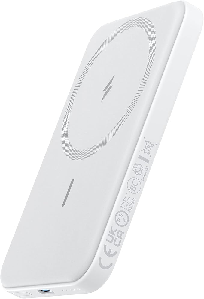 Anker 621 MagGo Power Bank, 5,000mAh Magnetic Portable Charger | Travel Essential Battery Pack with USB-C Cable, Compatible with iPhone 16 / 15 / 14 / 13 / 12 Series by Unknown