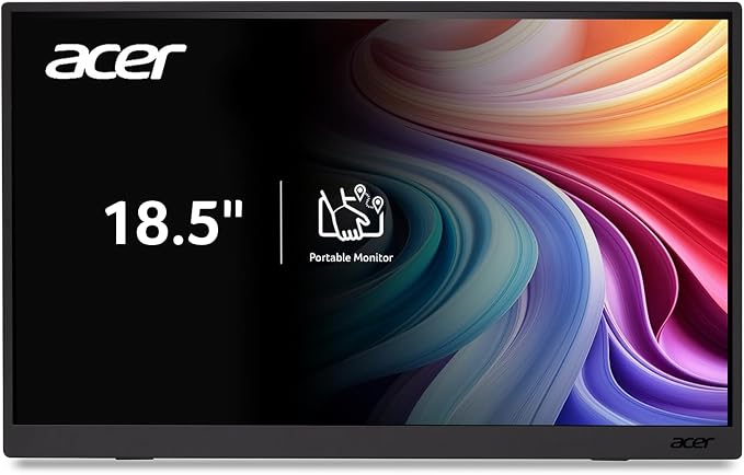 Acer 18.5in FHD 1920x1080 IPS 100Hz Slim Portable Monitor PM191Q Ebmiuux | 7ms, AdaptiveSync, sRGB 99%, HDMI, 2xUSB-C, Speaker, External Monitor for Laptop PC/MAC, Travel Montior, PS5, XBOX, Switch by Unknown