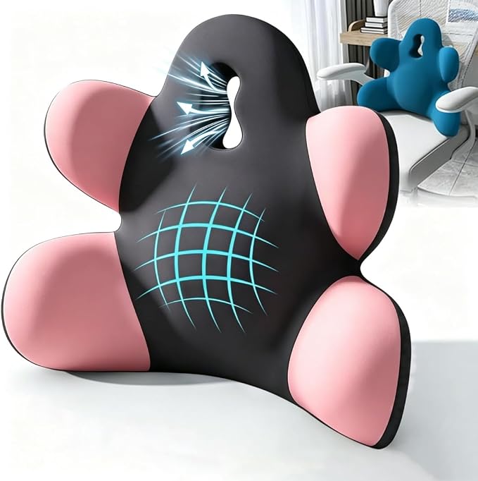 Lumbar Support Pillow for Office Chair, Back Support Pillow for Car, Chair | Office Chair Back Support Improve Lower Back Pain Relief & Sitting Posture, Memory Foam Back Cushion for Long Sitting by Sothuba