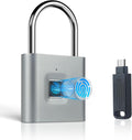 Fingerprint Padlock, Portable USB Charging with Reset Key, Smart Padlock Quick Unlock, Waterproof and Rustproof, Padlocks for School Locker, Warehouses, Gym, Homes, Office Cabinets by KENRONE