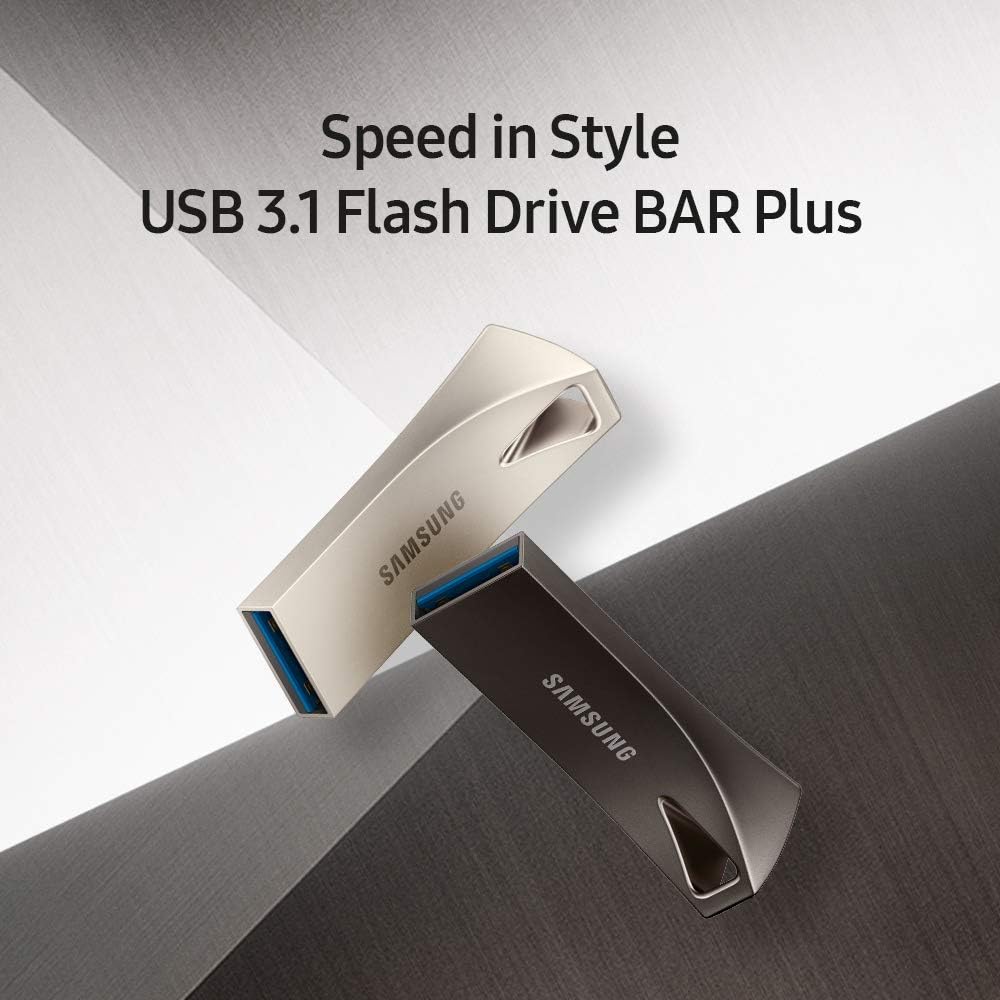 SAMSUNG BAR Plus 3.1 USB Flash Drive, 128GB, 400MB/s, Rugged Metal Casing, Storage Expansion for Photos, Videos, Music, Files, MUF-128BE4/AM, Titan Grey - Image 4