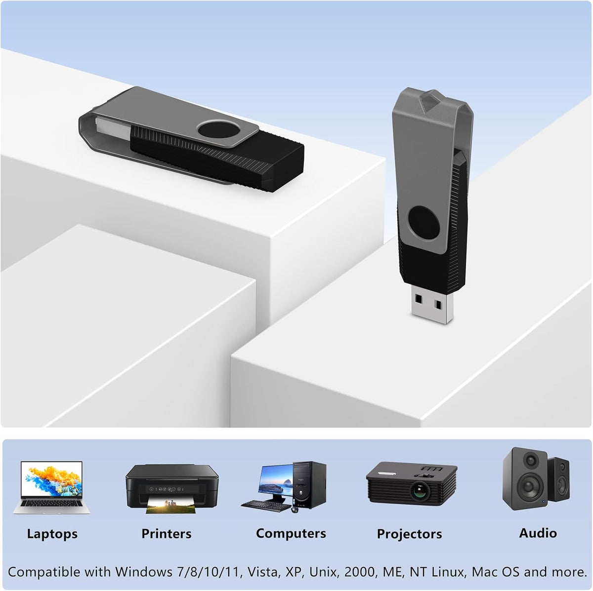 AGECASH 512MB USB Flash Drive 50 Pack Bulk USB 2.0 Thumb Drive Pack of 50 - Image 4