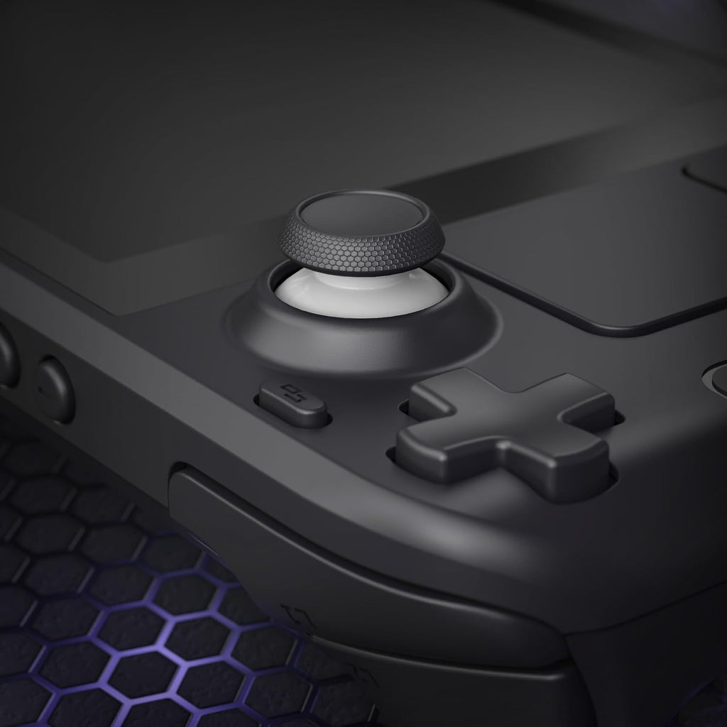 eXtremeRate Replacement Thumbsticks for Steam Deck LCD & OLED, Custom Analog Stick Joystick Repair Kit with Original Touch Sensing, Anti-Slip Textured Grip for Steam Deck Handheld Console - Black Gray - Image 6