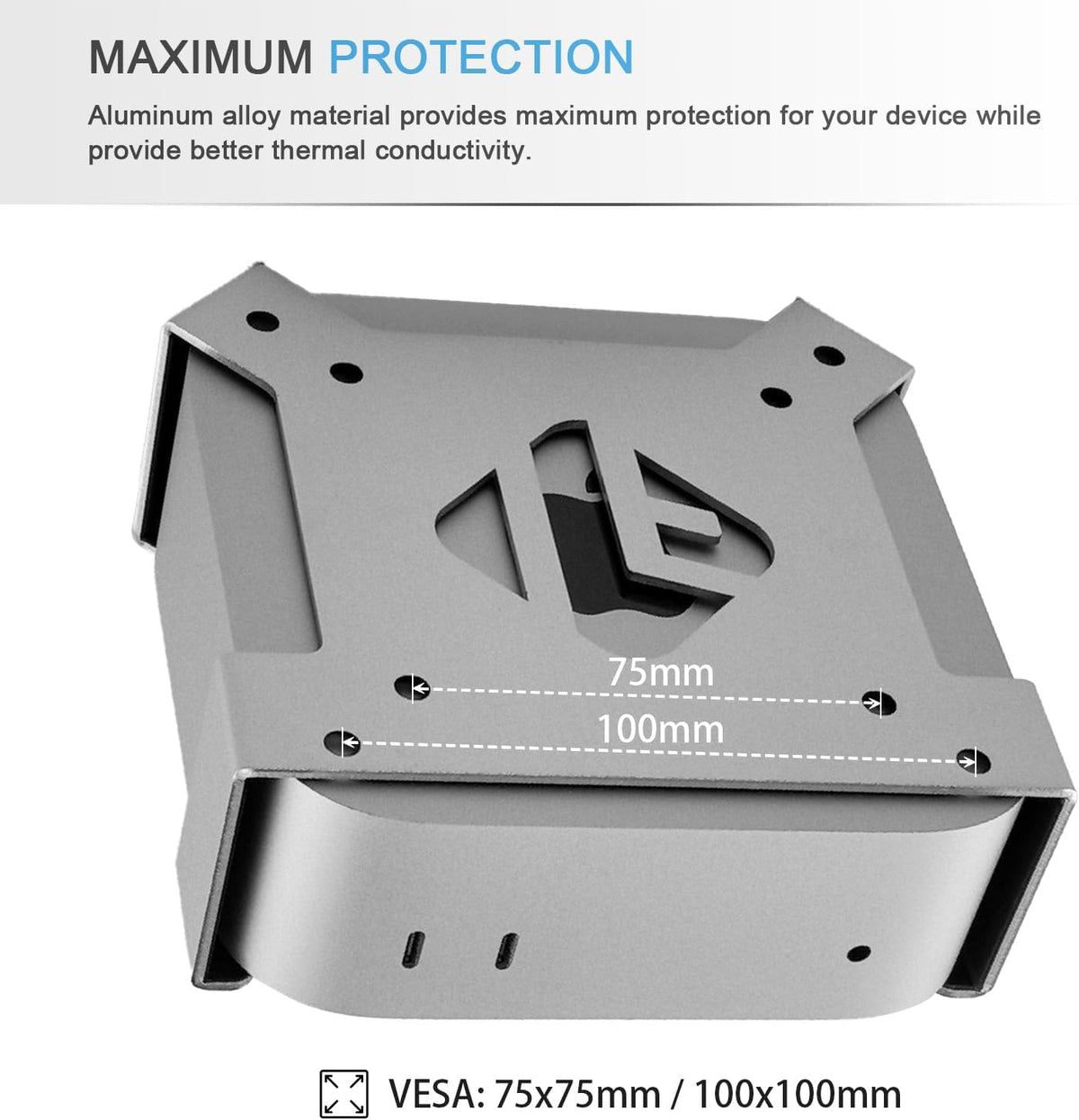 IFCASE Under Desk, VESA, Wall Mount for Mac mini M4/M5 Pro, M6 (Silver) - Image 3