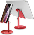 Adjustable Tablet/Phone Stand, AICase Telescopic Adjustable iPad Stand Holder,Universal Multi Angle Aluminum Stand Compatible with iPhone Smart Cell Phone/Tablet/iPad(4-13 inch), Red by AICase