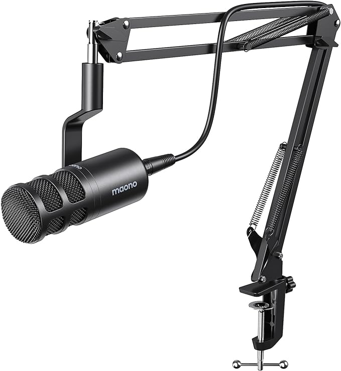 MAONO PD100S XLR Podcast Microphone, Cardioid Studio Dynamic Metal Boom Mic | Compatible with Audio Interface, Audio Mixer, Sound Card for Vocal Recording, Streaming, Voiceover, Music, Content Creation by MAONO