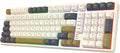Redragon K528 Wireless Gaming Keyboard Bluetooth Computer Keyboards Creamy Cute with Number Pad RGB Backlit Tri-Mode BT/2.4GHz/USB-C, 4000mAh Battery for Win/MAC- Dusty Olive by REDRAGON