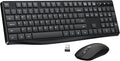 2.4G Wireless Keyboard Mouse Combo, Full-Sized for Computer- Black | Ergonomic, Low profile Keys, 3 DPI Adjustable, 2.4G Quiet Click Keyboaed Set for Laptop/Windows/Mac Lovaky by LovakyOfficeExpert