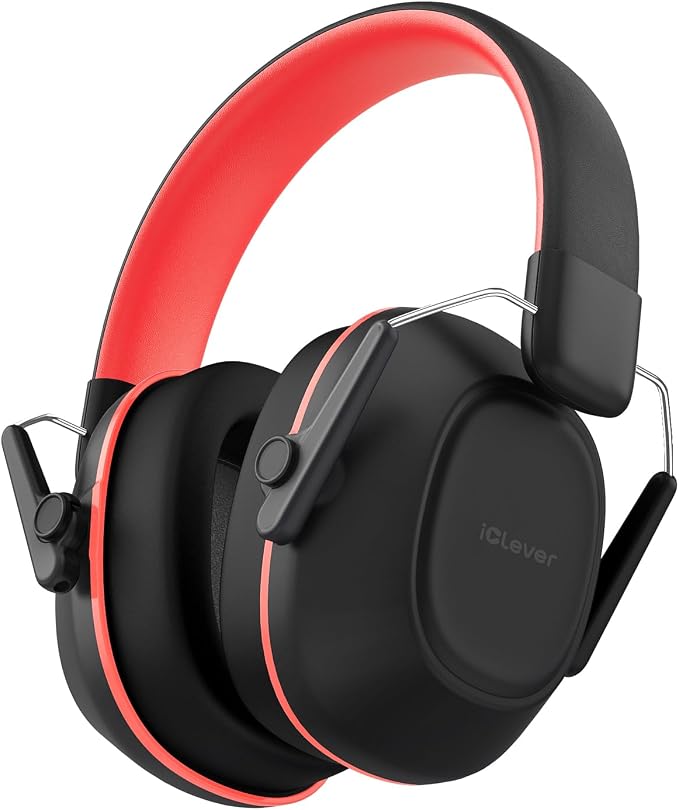 iClever EM01 Noise Cancelling Headphones for Kids Adults, SNR 29dB EarMuffs | Noise Reduction Ear Muffs for Autism Sensory Concentration Aid Ear Hearing Protection for Fireworks Event Monster Jam Concert by iClever
