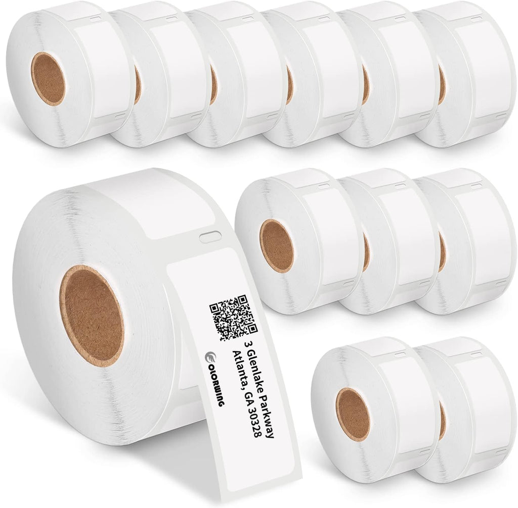 Compatible with Dymo 30336(1" x 2-1/8") LabelWriter Address & Barcode Label by COLORWING
