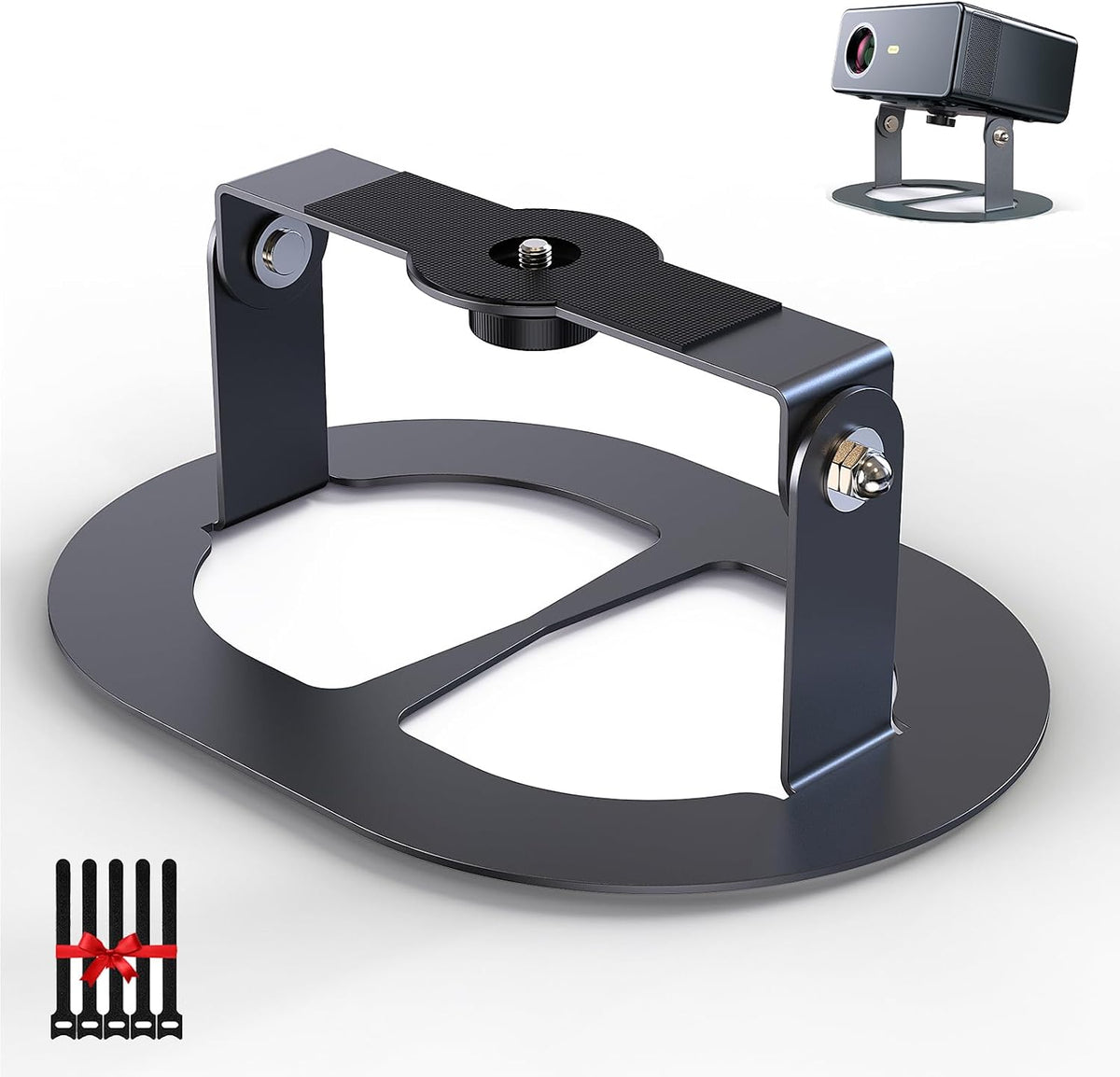 DAWASAPAT Desktop Projector Stand Table, MINI Tabletop Projector Holder Mount with 1/4" Screw & Cable Ties, Easy Setup Stand for Most Projectors for Home, Office, Outdoor Projection by DAWASAPAT