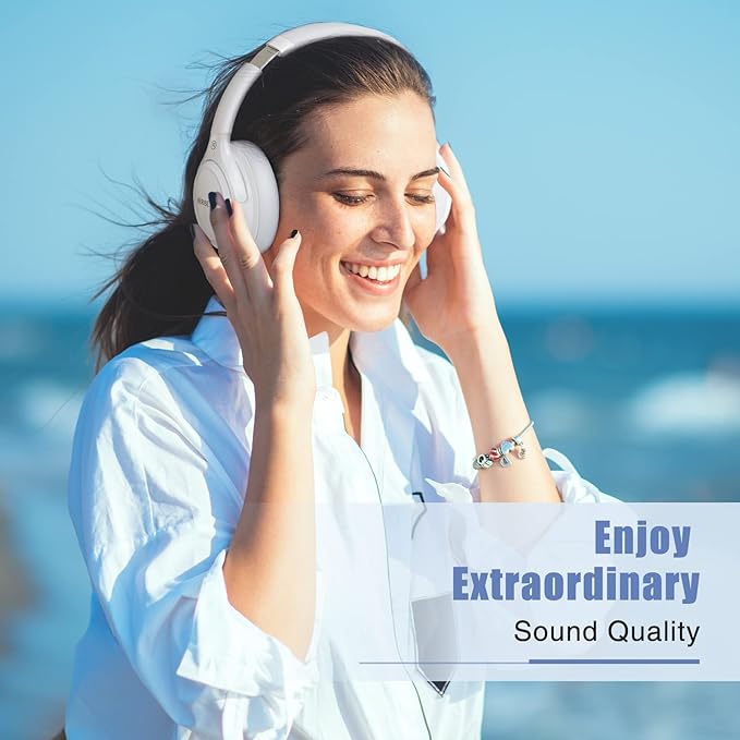 BERIBES Bluetooth Headphones Over Ear, 65H Playtime and 6 EQ Music Modes Wireless Headphones with Microphone, HiFi Stereo Foldable Lightweight Headsets, Deep Bass for Home Office Cellphone PC Ect. - Image 5