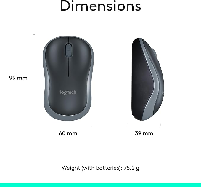 Logitech MK270 Full Size Wireless Keyboard and Mouse Combo - Black - Image 10