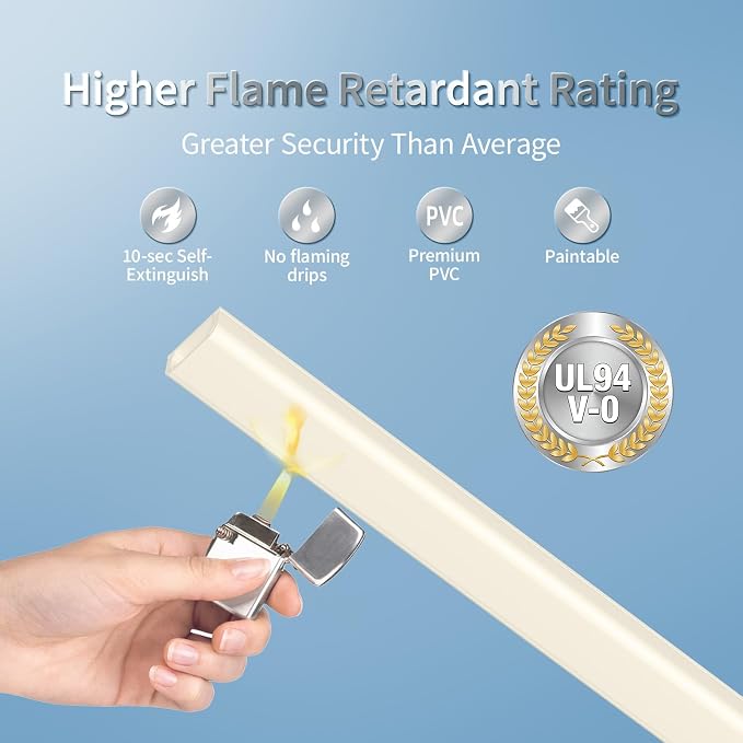 Cord Hider Kit, 70.8in Cord Covers for 2-3 Wires on Wall, Paintable Cable Hider Wire Covers for Cords on Wall, Self-Adhesive Cord Hider for Wall Mount Tv to Hide Cords, W0.94 H0.47in, Beige - Image 6