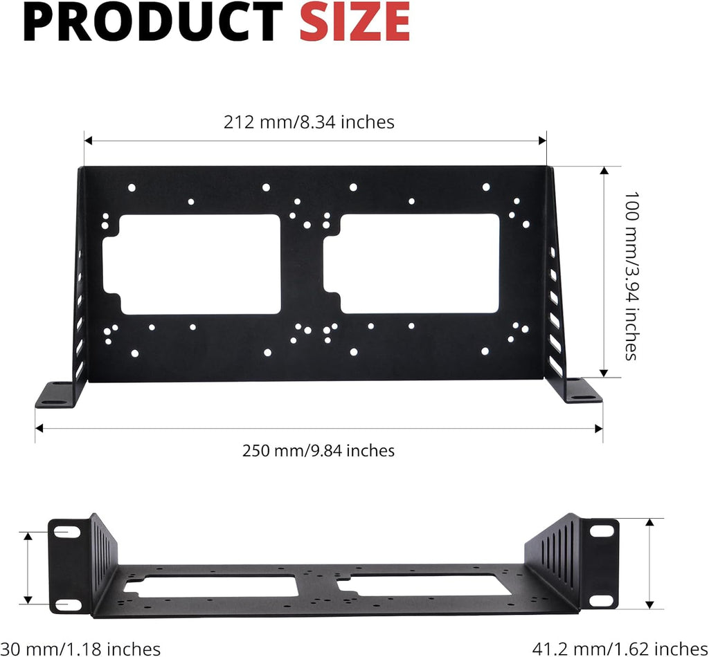 GeeekPi 1U SBC Rack Shelf for 10 inch Server Rack, Supports Raspberry Pi/Jetson Nano/RockPi 5B/Dev Board and 2.5 Inch HDD/SSD, Rack Mount for DeskPi RackMate T1/T0/T2/T0 Plus/T1 Plus/TL1/T1/2 Plus - Image 2