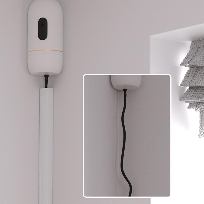 ZhiYo 12ft Corner Cable Hider for 2 Cords, Hide Wires in Wall Corners White | Self-Adhesive Cable Concealer, 4 Pack (3ft Each), Quarter Round Cable Management Raceway for Baseboards & Ceiling Corners - Image 4