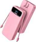 Nusyddy Portable Charger 20000mAh Fast Charging w/Built-in Wall Plug Pink | 22.5W Fast Charging, High Capacity, LED Display, Charge 5 Devices at once, TSA Approved, Compatible with iPhone/Samsung by NUSYDDY
