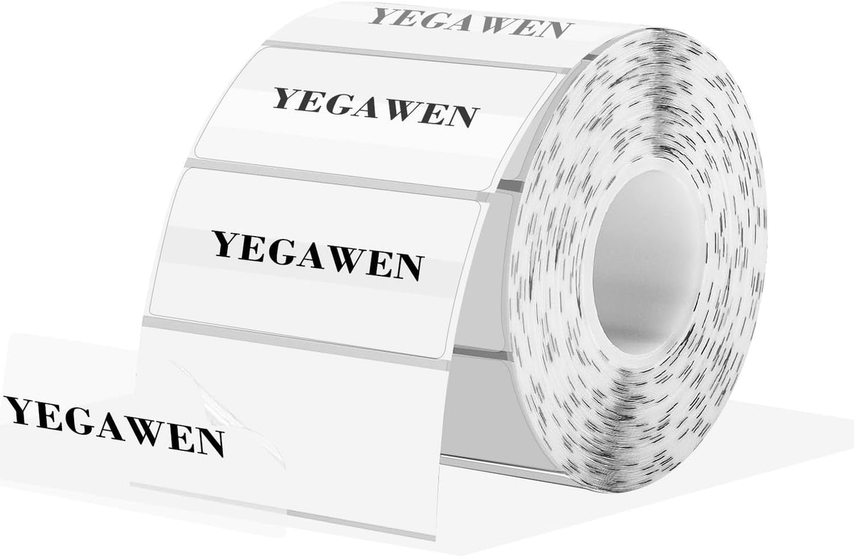 Transparent Thermal Labels Stickers, 2.25 x 1.25 Inch Clear Labels, Self-Adhesive Direct Thermal Stickers for Logo Design- Waterproof/ 200 Sheets by Yegawen