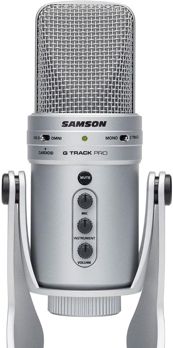 SAMSON G Track Pro USB Microphone with Built in Audio Interface Silver - Image 4