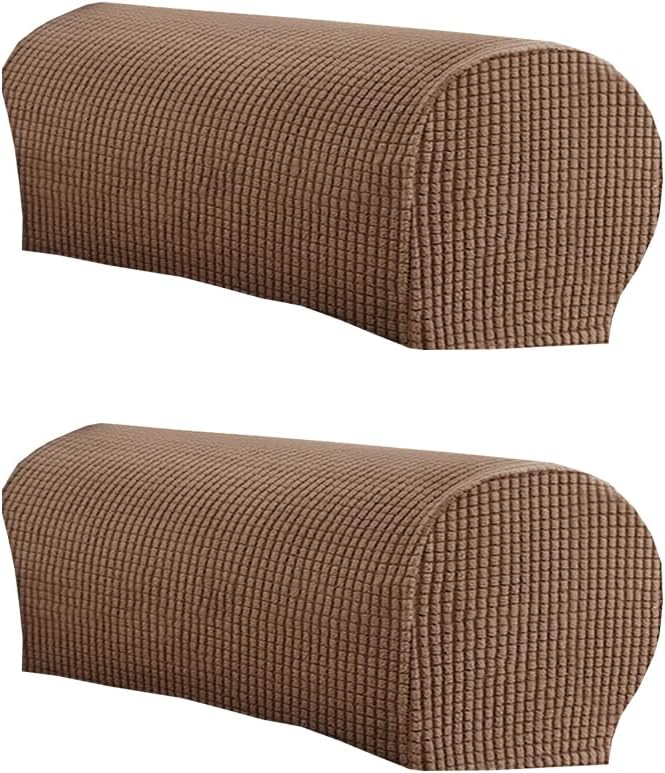 LINGXIYA Stretch Plush Armrest Covers,Spandex Armrest Slipcovers,Set of 2 by LINGXIYA