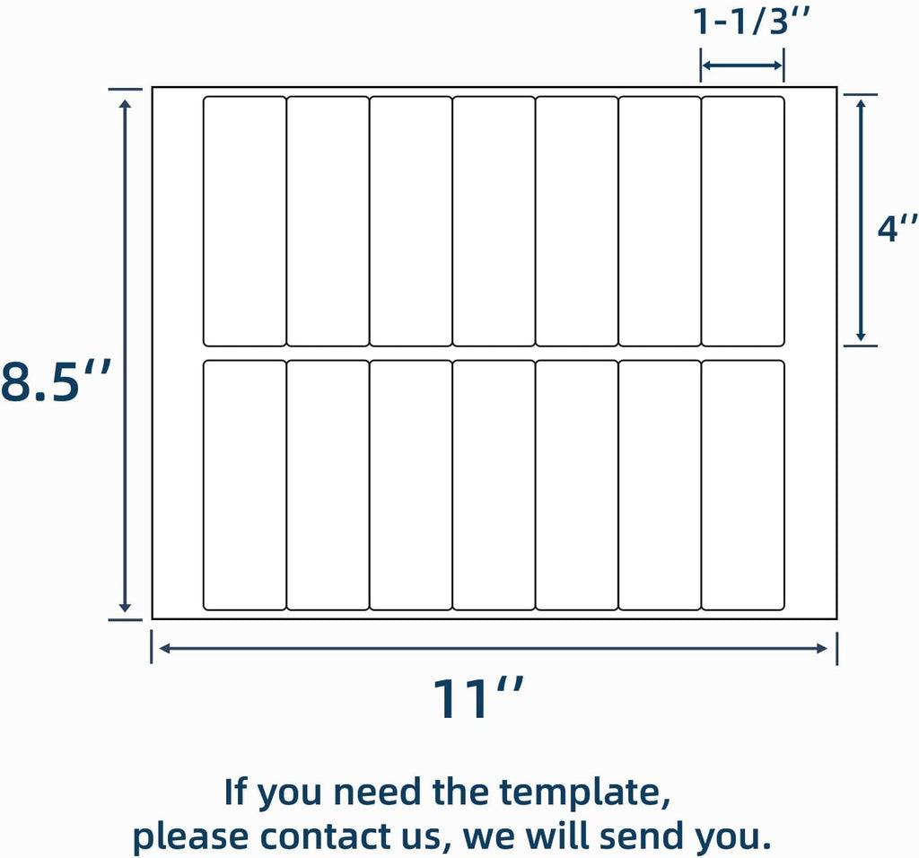 100 Sheets 1400 Labels 4" x1-1/3 14 Up Mailing Address Labels Stickers for Laser & Inkjet Printers, Labelchoice 4" x 1.33" 14 Per Page Strong Adhesive Internet Mailing Shipping Label (1-1/3x4-100P) - Image 2