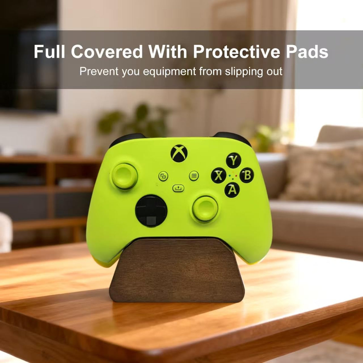 Solid Wood Gamepad Stand, Controller Holder for PS4 PS5 Xbox - Image 3