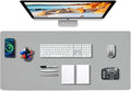 Desk Mat Wireless Charging Mouse Pad Large 32x16 Journey Desk Pad Mat with Wireless Charger Waterproof Grey Leather Computer Mat with Phone Charger Mousepad Non-Slip for Keyboard and Mouse by Zakia