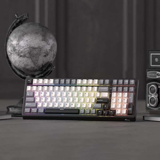 RK ROYAL KLUDGE F99 Wireless Mechanical Keyboard, Gasket Structure | 95% 100 Keys Hot Swappable RGB Gaming Keyboard, Tri-Mode BT/2.4GHz/USB-C, Pre-lubed Custom Switches, for PC/Xbox/PS4/PS5 - Image 8
