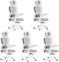 TRALT Office Chair Ergonomic Desk Chair - Gaming Chair with Lumbar Support (5, White) | 330 LBS Home Office Desk Chairs with Headrest, Reading Chair with Flip-up Armrests, Comfortable Computer Chairs (5, White) by TRALT