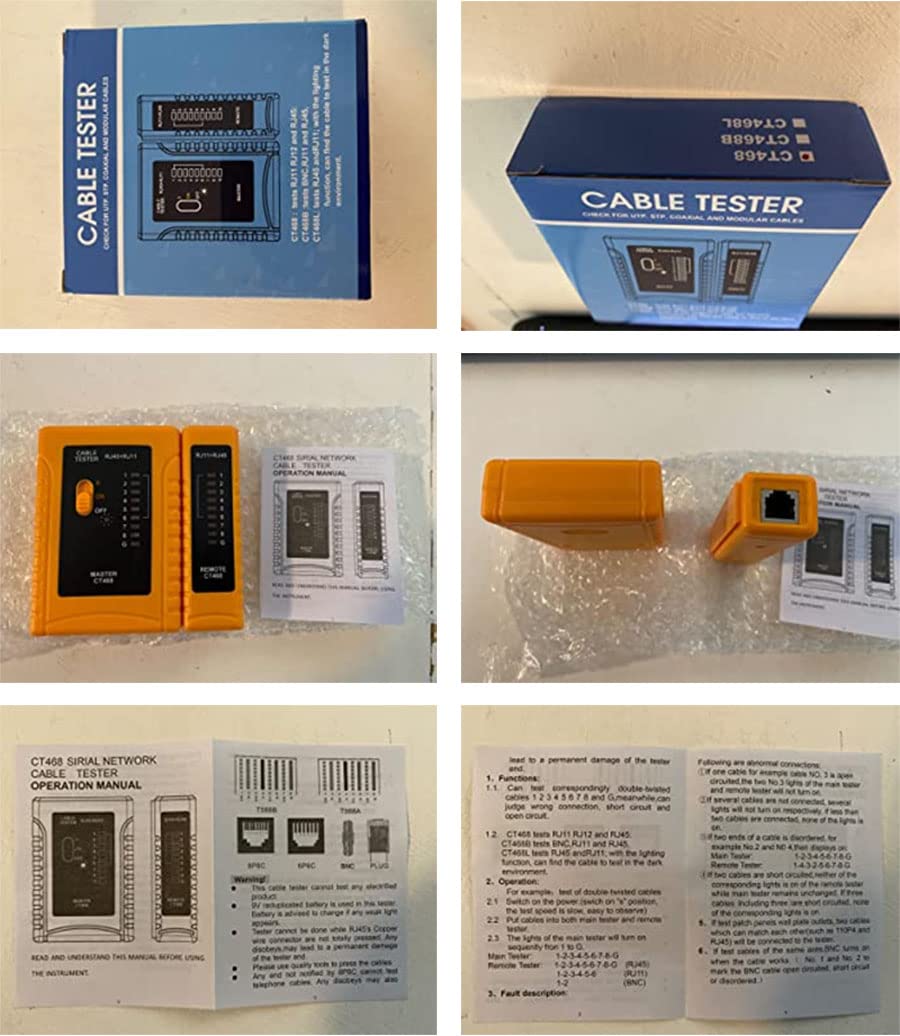 iMBAPrice - RJ45 Network Cable Tester for Lan Phone RJ45/RJ11/RJ12/CAT5/CAT6/CAT7 UTP Wire Test Tool - Image 7
