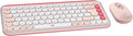 Logitech POP ICON Combo Wireless Bluetooth Keyboard and Mouse - Rose | Comfortable typing, programmable keys and buttons, quiet clicks, easy-switch up to 3 devices by Unknown