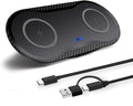 40W Wireless Charging Pad, Dual 20W Fast Wireless Charging Mat for Samsung Galaxy S25,S24,S23/Note 20/10/Buds,15W Wireless Charger Station for iPhone 17 16 15 14 13 8/SE/X/XS (Black) by WirelesschargingStation