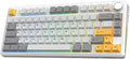 EPOMAKER TH80 V2 75% Wireless Mechanical Keyboard with Metal Knob, 8000mAh | 2.4Ghz/BT/USB-C, RGB, Hot Swap, Custom Driver, PBT Keycap, Wireless Gaming Keyboard for PC/Mac (White, Creamy Jade) by EPOMAKER
