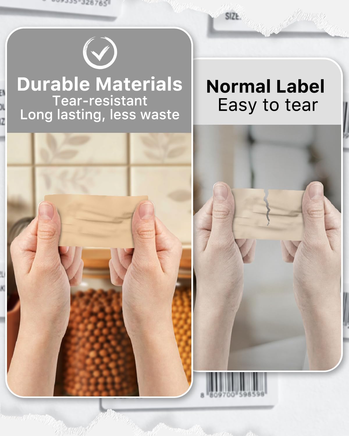 iEager 3x1 Inch Thermal Labels, Brown Durable Thermal Printer Stickers - Image 4
