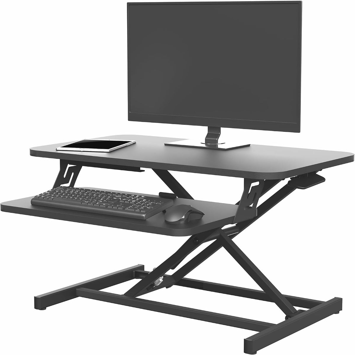 VIVO Manual Height Adjustable Standing Desk Converter, 28" Black Top by VIVO