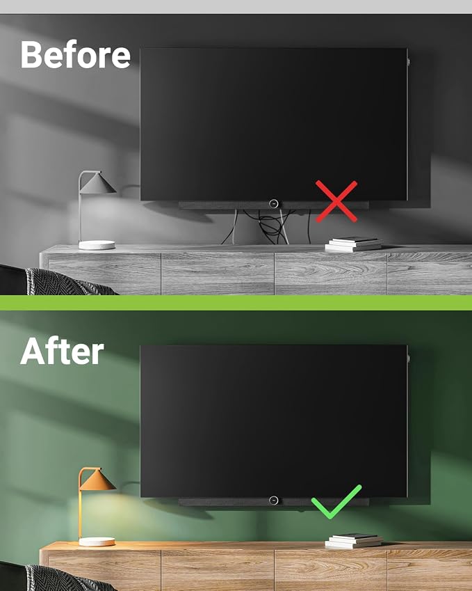 in Wall Cable Management Kit, TV Wire Hider Kit for Wall Mounted TV | Slim Pass Through with Hole Saw, for Network, HDMI, Speaker Cables, Coaxial, White, 2 Pack - Image 7