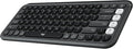 Logitech POP ICON Keys Wireless Bluetooth Keyboard - Graphite and White | Comfortable typing, programmable keys, easy-switch for up to 3 devices, for laptop, tablet, and PC by Unknown