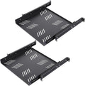 2 Pcs 1u Sliding Rack Shelf, Adjustable Mounting 15-29 Inch Depth by Otoolling