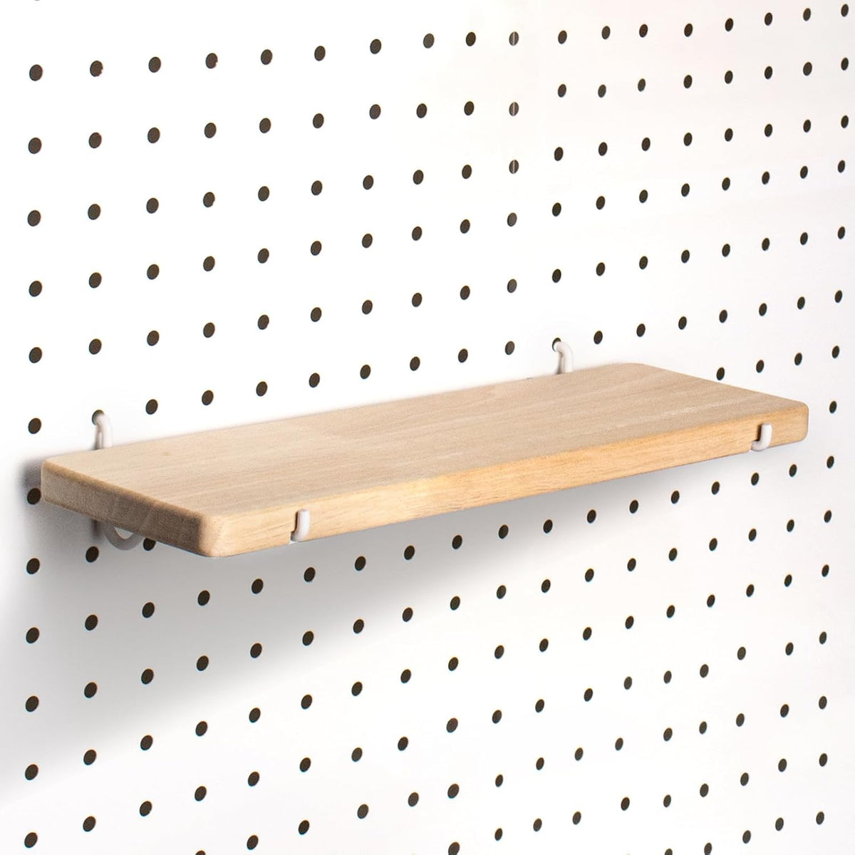 Solid Wood Pegboard Shelf for 1/4" Pegboard, 1 Pack by SEMPOMA