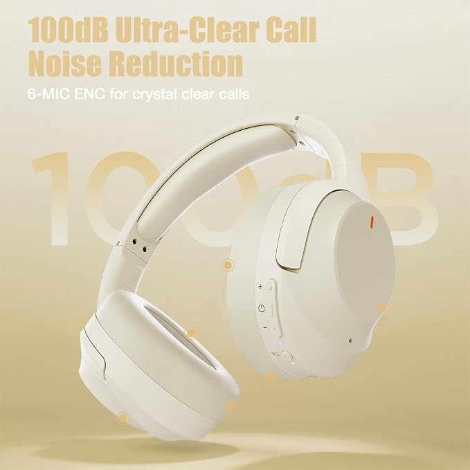 Upgraded Pro‑level Hybrid Active Noise Cancelling Headphones, HD Sound & Big Bass, 2X Softer Comfort, Long ANC Playtime, Wireless Over-Ear Bluetooth Headphones Perfect for Home Office|Travel|Pair - Image 5