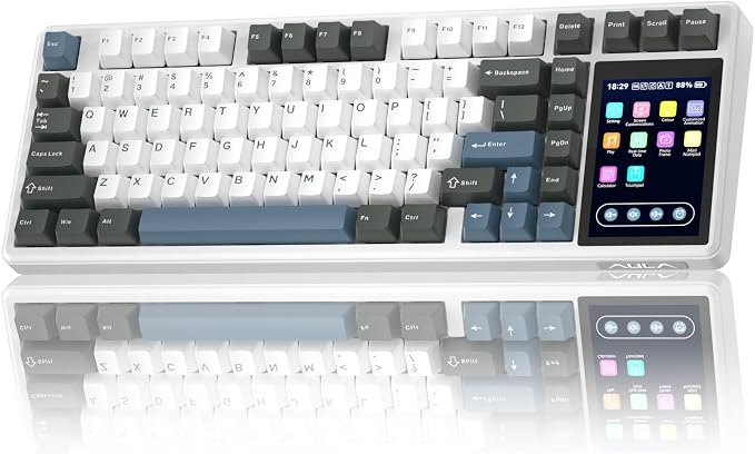 Aula L99 Wireless Mechanical Gaming Creamy Keyboard with Smart Touch Screen by Strikonx