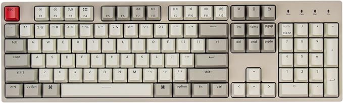 Keychron C2 Full Size Wired Mechanical Keyboard Compatible with Mac, Keychron Brown Switch, 104 Keys ABS Retro Color Keycaps Gaming Keyboard for Windows, USB-C Type-C Braid Cable by Keychron