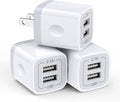 USB Wall Charger, Charging Adapter 3Pack 2.1A Dual Port USB Wall Charging Plug Block Head Box Travel Charger Cube Compatible iPhone 17 16 15 14 13 12 Pro Max XS XR 8 Plus,Pad,Pod,Samsung,Android Phone by Eusbote